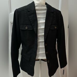 H&M Black Women’s Blazer with Brown Buttons